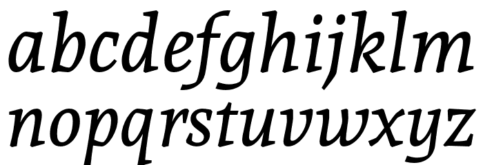 Andada Italic Font LOWERCASE