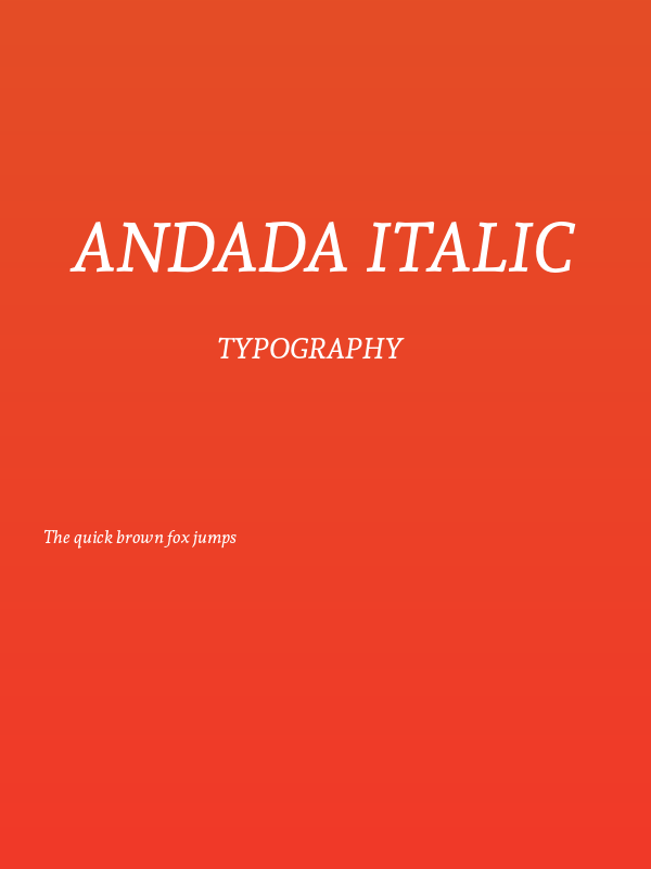 Andada Italic Poster