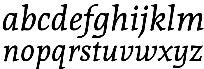 Andada Italic Font LOWERCASE