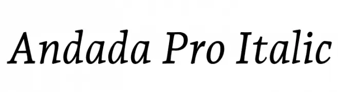 Andada Pro Italic  Скачать бесплатные шрифты