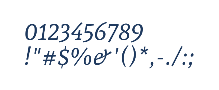 Andada Pro Italic Other Characters