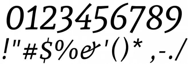 Andada Pro Italic Fuentes OTROS CHARS