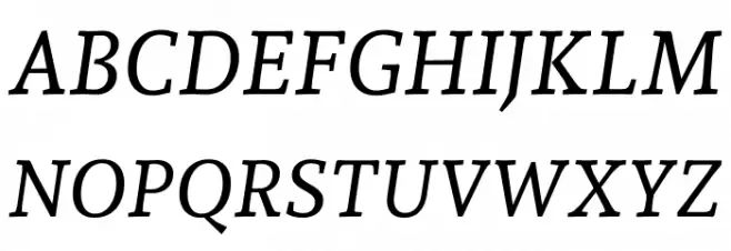 Andada Pro Italic Fuentes MAYÚSCULAS