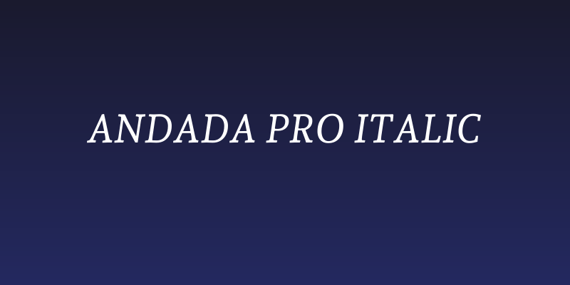 Andada Pro Italic Social Header