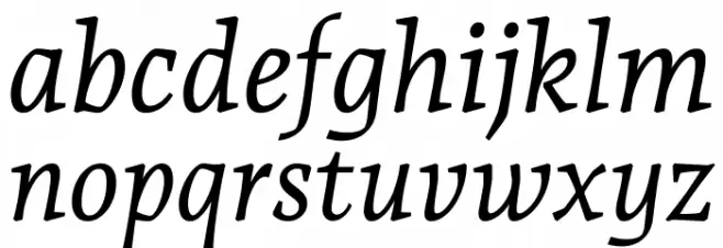 Andada Pro Italic Fuentes MINÚSCULAS