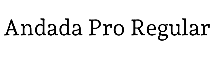 Andada Pro Regular  Descarca Fonturi Gratis