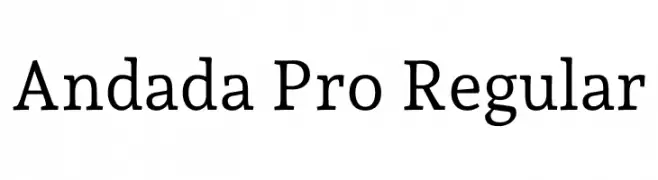 Andada Pro Regular  Скачать бесплатные шрифты