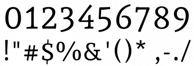Andada Pro Regular خط محارف أخرى