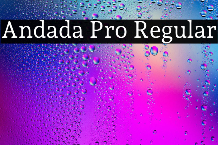 Andada Pro Regular Example 1