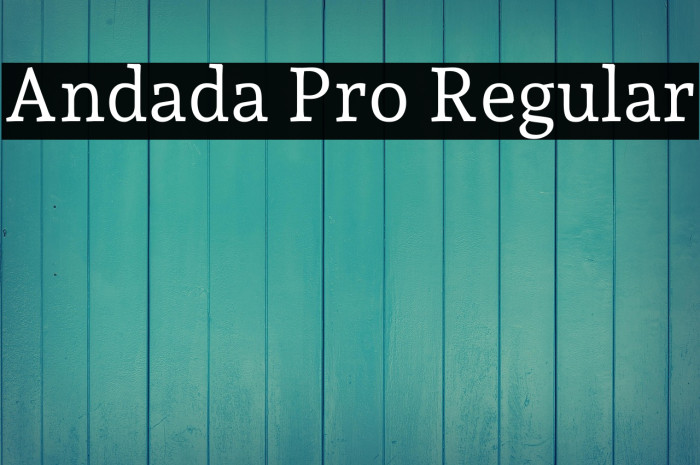 Andada Pro Regular Example 3