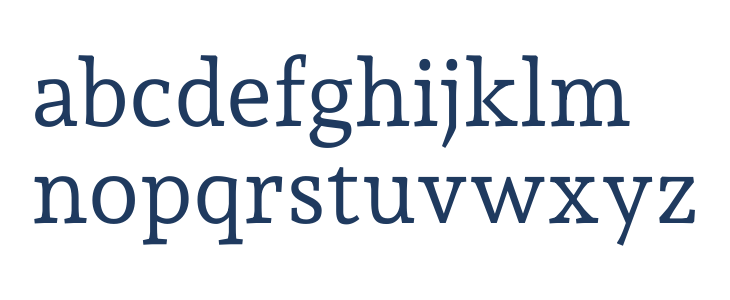 Andada Pro Regular Lowercase