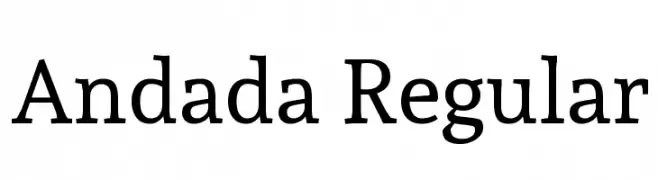 Andada Regular  Скачать бесплатные шрифты