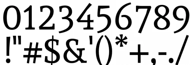 Andada Regular Font OTHER CHARS