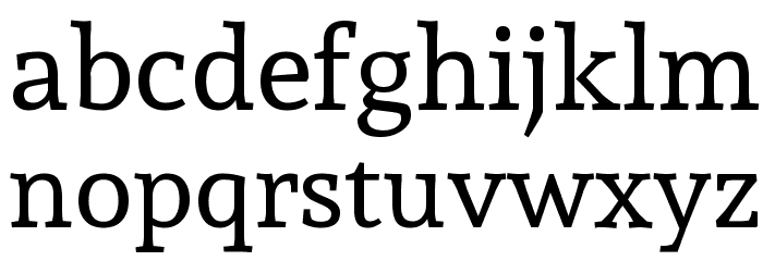 Andada Regular Font LOWERCASE