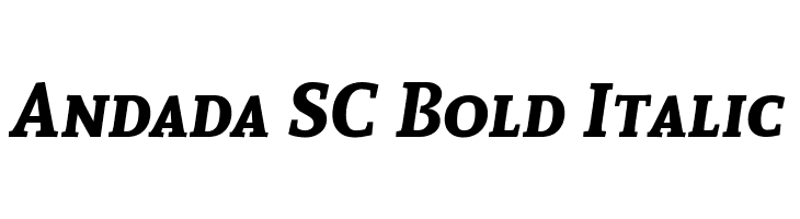 Andada SC Bold Italic Font