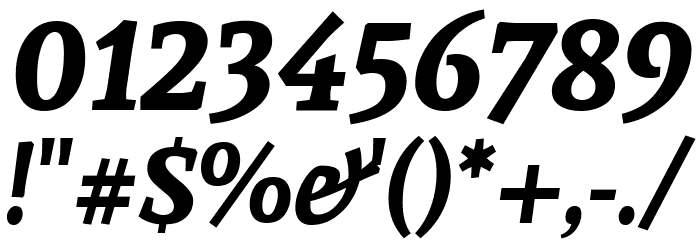 Andada SC Bold Italic Font OTHER CHARS
