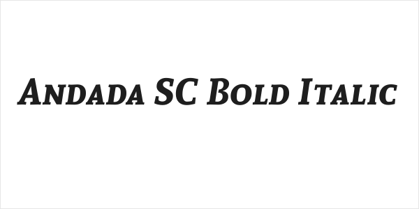 Andada SC Bold Italic Logo