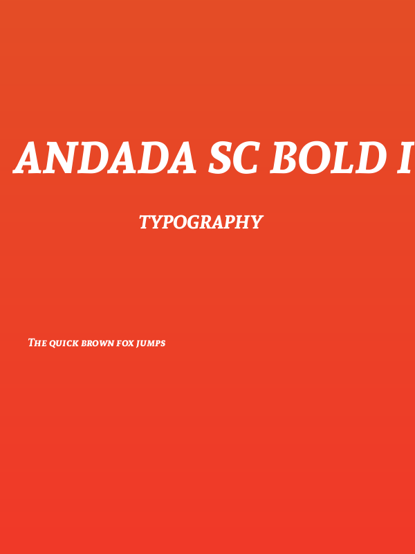 Andada SC Bold Italic Poster