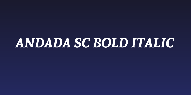 Andada SC Bold Italic Social Header