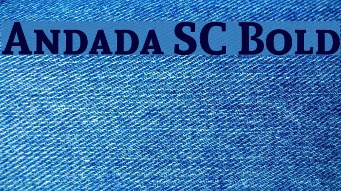 Andada SC Bold Font examples