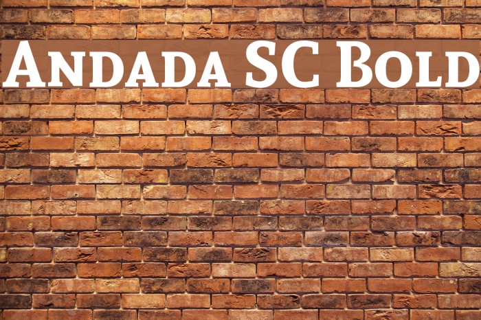 Andada SC Bold Font examples
