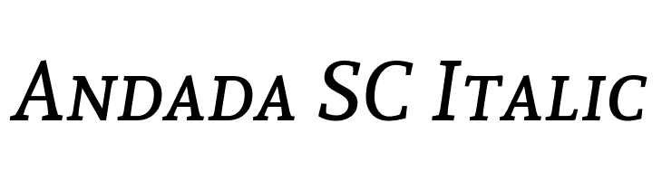 Andada SC Italic Font