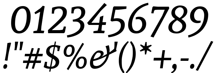 Andada SC Italic Font OTHER CHARS