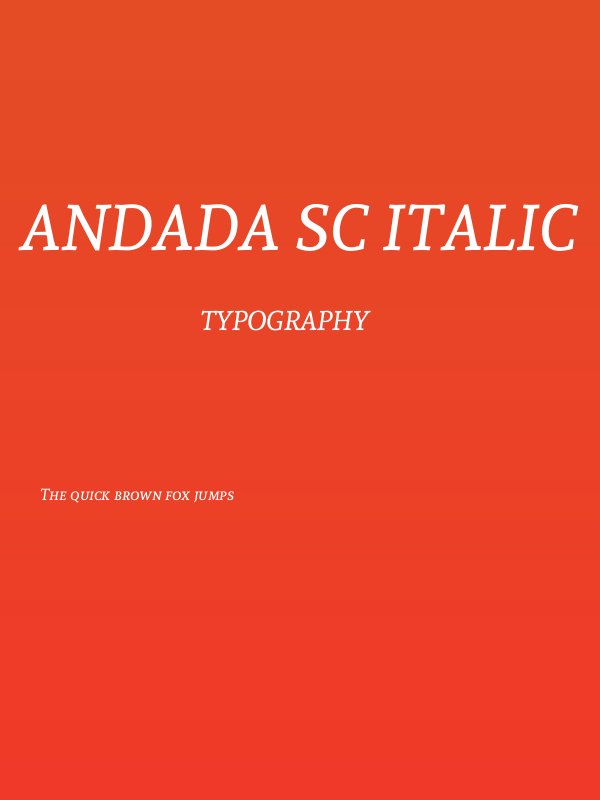 Andada SC Italic Poster