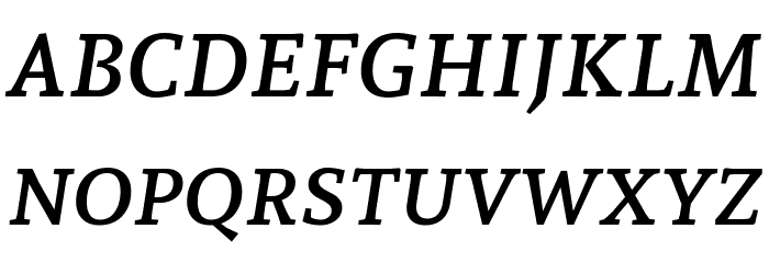 Andada SC Italic Font LOWERCASE