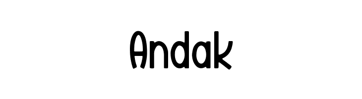 Andak  नि: शुल्क फ़ॉन्ट्स डाउनलोड
