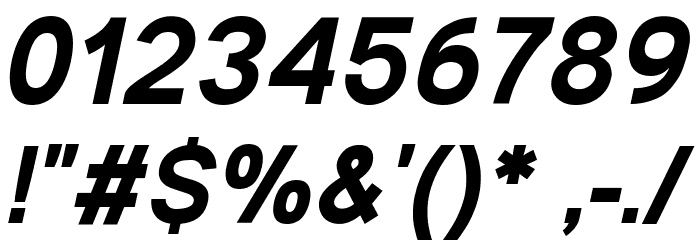 Andala Bold Italic Font OTHER CHARS