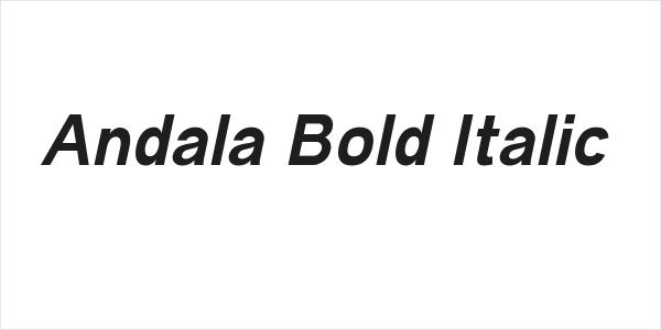 Andala Bold Italic Logo