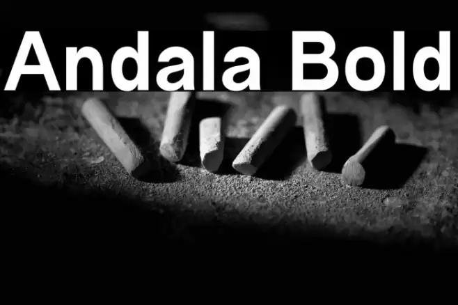 Andala Bold Font examples