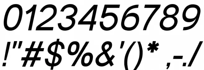 Andala Italic Font OTHER CHARS
