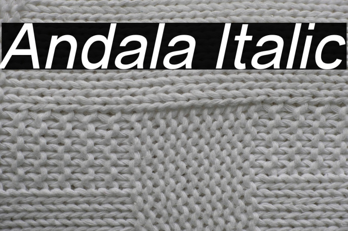 Andala Italic Example 3