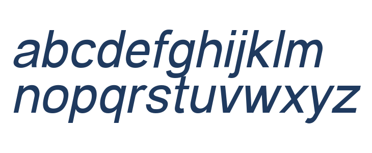 Andala Italic Lowercase