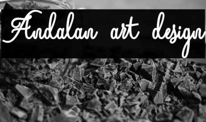 Andalan art design Font examples