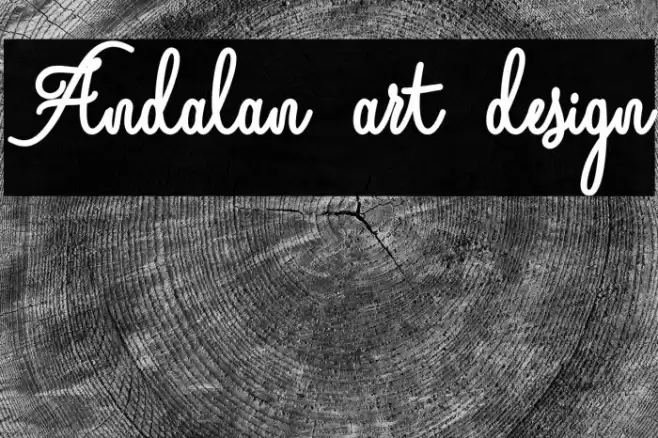 Andalan art design Font examples