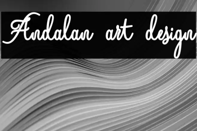 Andalan art design Font examples