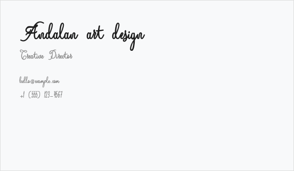 Andalan art design Business Card