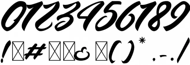 Andalas Regular Font OTHER CHARS