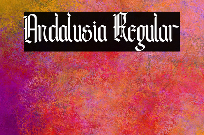 Andalusia Regular Font examples