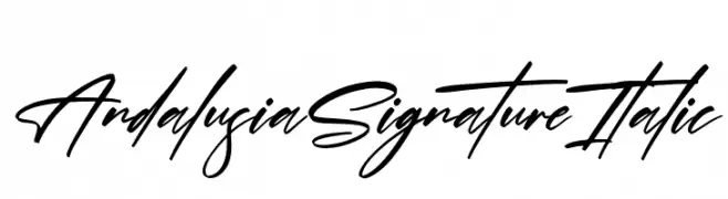 Andalusia Signature Italic  免费字体下载