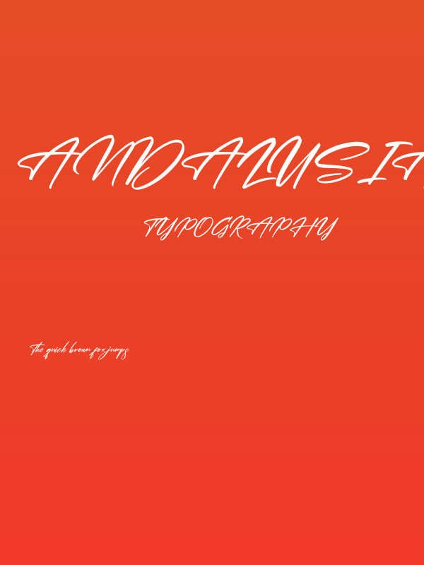 Andalusia Signature Italic Poster