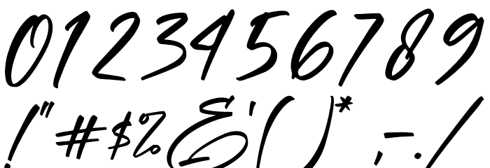Andalusia Signature Font OTHER CHARS