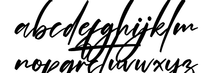 Andalusia Signature Font LOWERCASE
