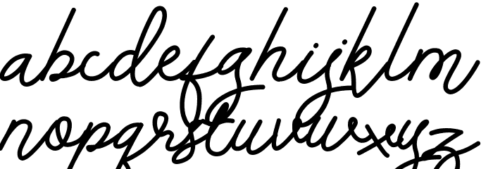 Andalusia Font LOWERCASE