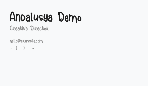 Andalusya[Demo] Business Card