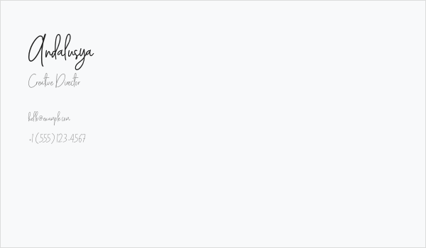 Andalusya Business Card