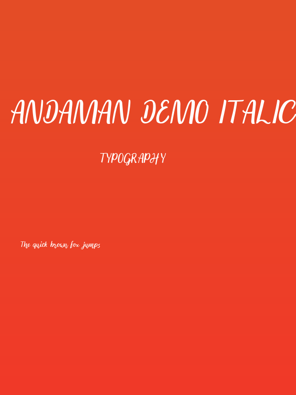 Andaman DEMO Italic Poster